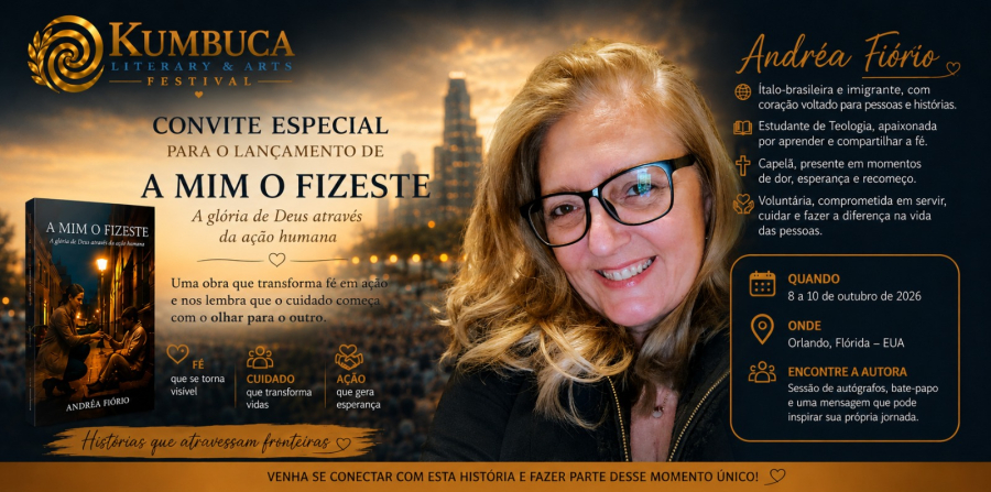 Andréa Fiório lança “A Mim o Fizeste” no Kumbuca Festival