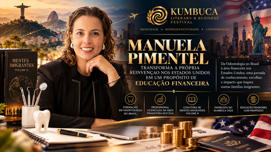 Manuela Pimentel transforma a própria reinvenção nos Estados Unidos em um propósito de educação financeira