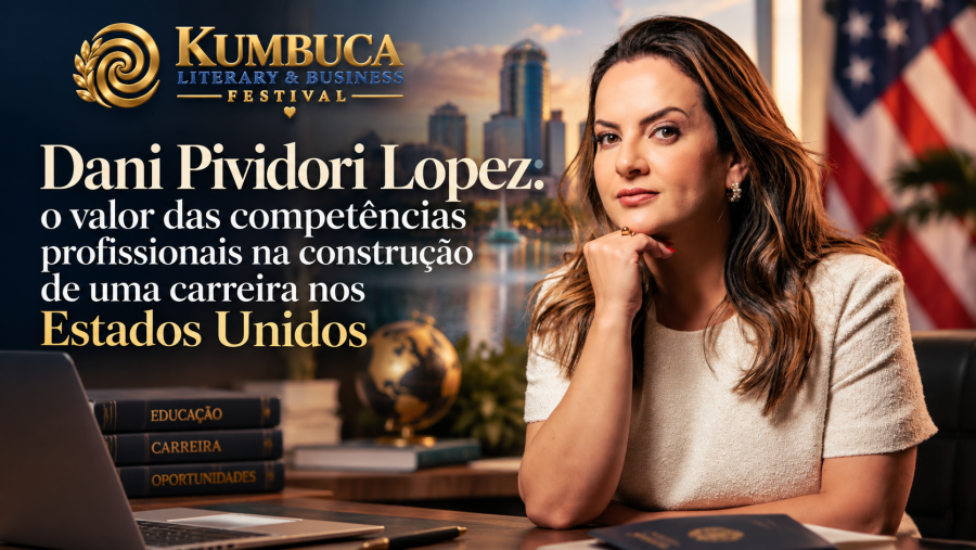 Dani Pividori Lopez participa do Kumbuca 2026 para discutir como imigrantes podem valorizar sua formação nos Estados Unidos.
