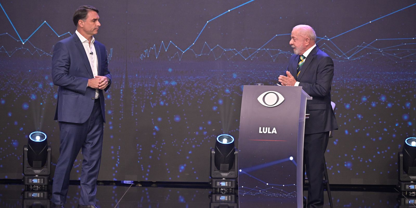 Lula e Flávio fazem primeiro debate das eleições na TV Band